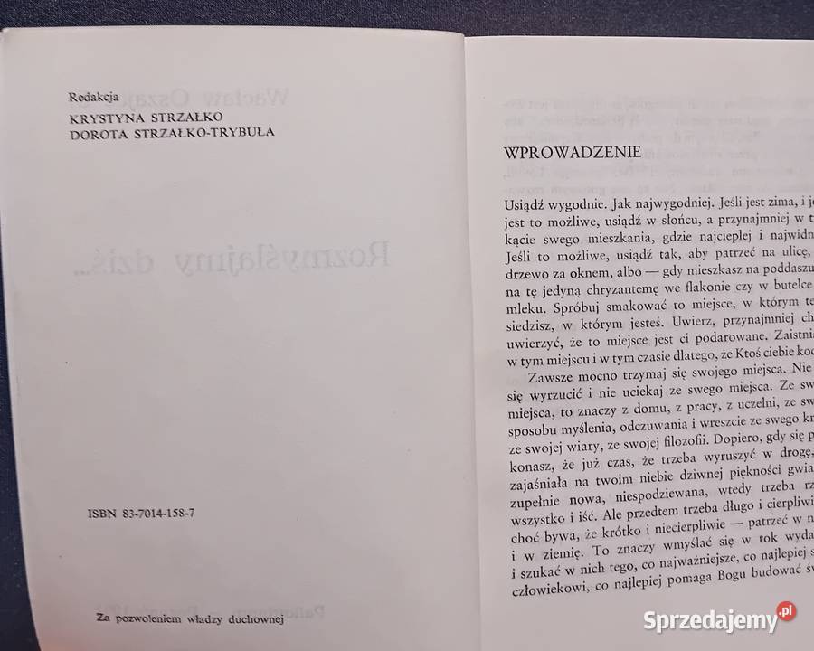 Wacław Oszajca SJ Rozmyślajmy dziś Pallotinum Antykwariat Koźminek sprzedam