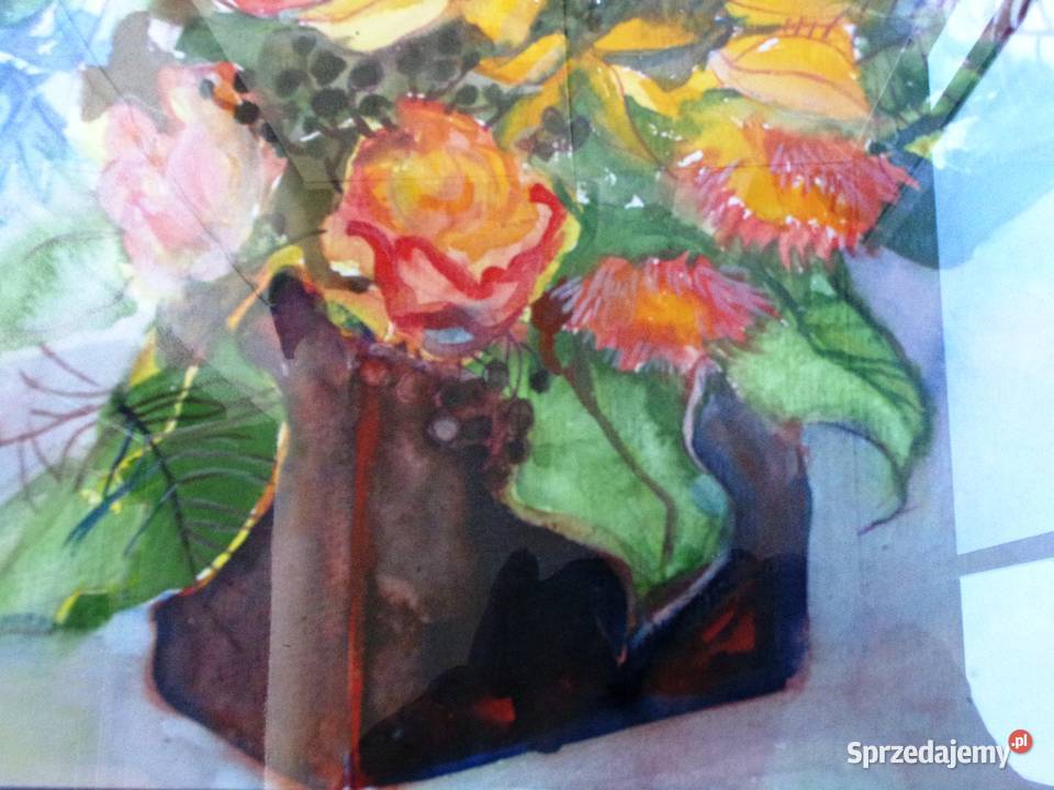 Akwarela Bukiet kwiatów w ładnej profesionalnej Warszawa