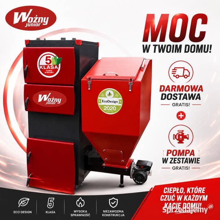 Kocioł piec c.o. na gorszek podajnik żeliwny 15kw do 150m2 dostawa 0 zł 5