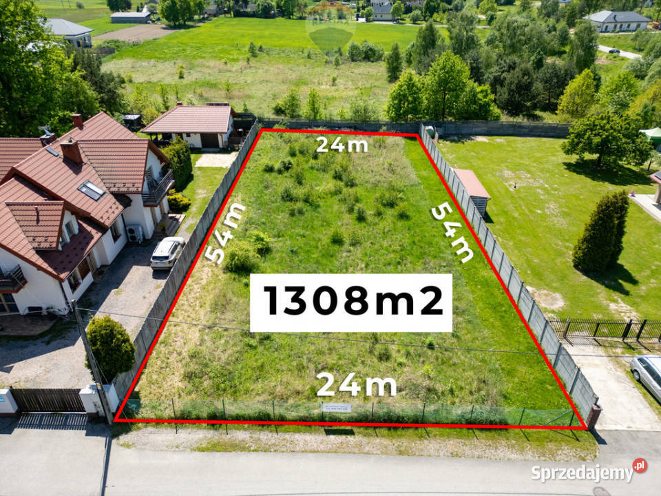 Działka budowlana 1302 m media szkoły natura świętokrzyskie Wola Kopcowa