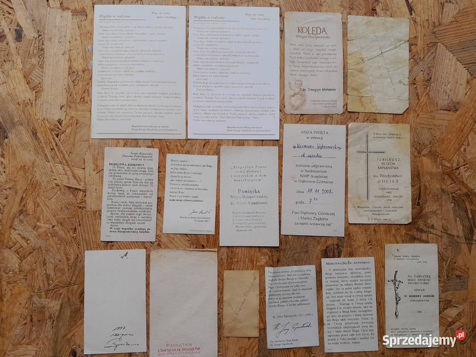 Stare obrazki święte kolędowe dewocjonalia Dąbrowa Górnicza