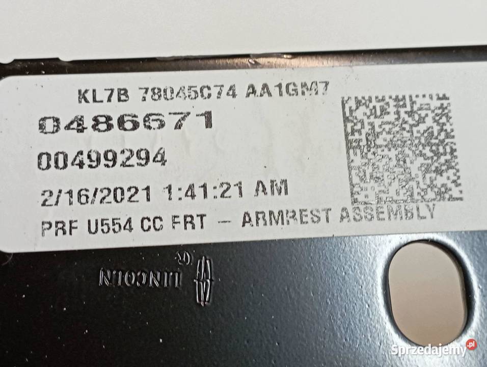 PODŁOKIETNIK KL7B78045C74AA Lincoln Navigator IV