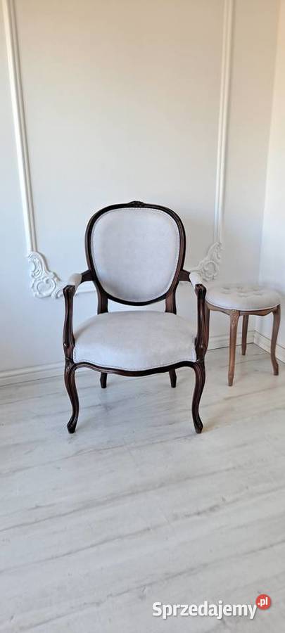 Stylowy fotel krzesło Ludwik Ludwikowski