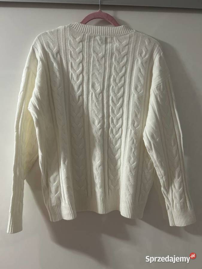 Śliczny biały sweter XXL Rozmiar 44(XXL) mazowieckie Warszawa