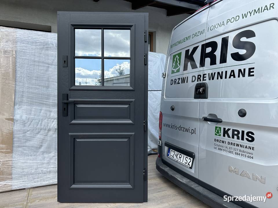 Drzwi RĘKI zewnętrzne drewniane ANGIELSKIE Grudziądz