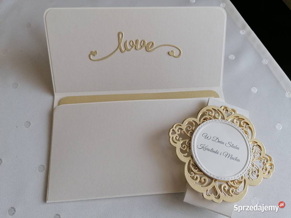 Kartka kopertówka ślub Rękodzieło Strzebiń