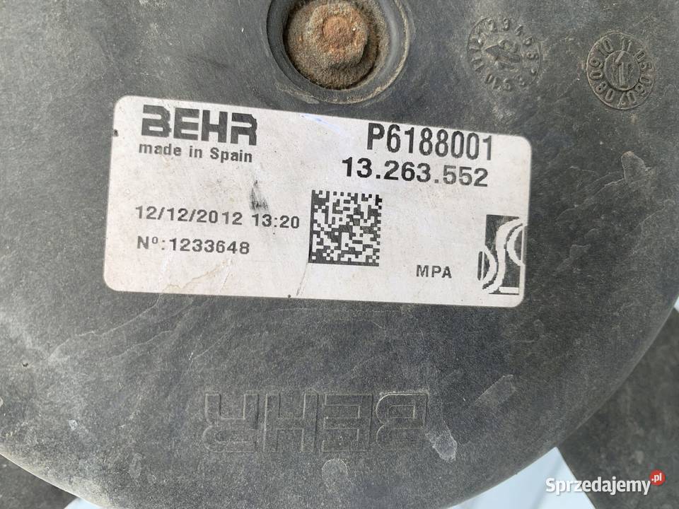 FIAT PUNTO 13r wentylator chłodnicy 51878035 Wentylatory chłodnicy Kielce