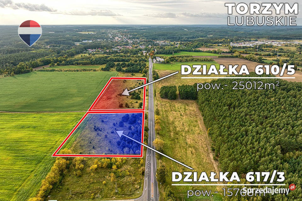 Na sprzedaż 2 działki z potencjałem Torzym