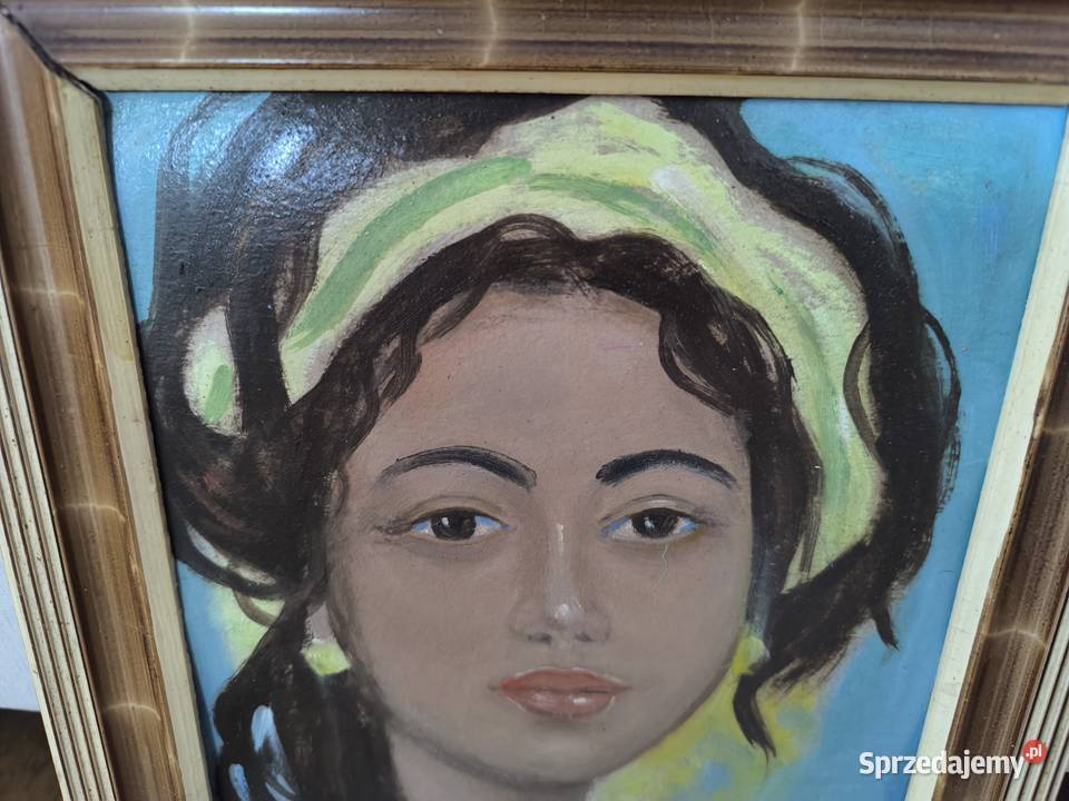 Piękny obraz przedstawiający portret kobiety Łódź