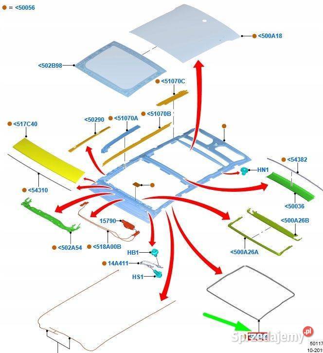 FORD FOCUS MK4 USZCZELKA SZYBERDACHU Szyby