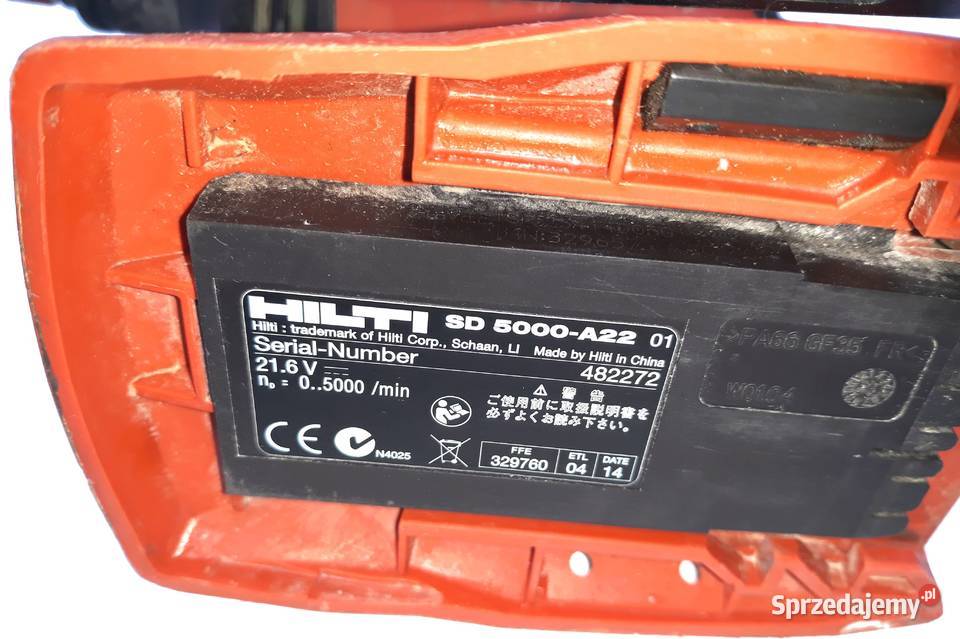 HILTI SD5000A22 wkrętarka akumulatorowa do płyt Gaszowice sprzedam