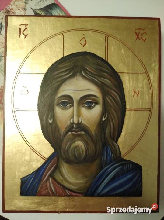 Ikona pisana Oblicze Chrystusa Prezent wyjątkowy Malarstwo zachodniopomorskie Szczecin