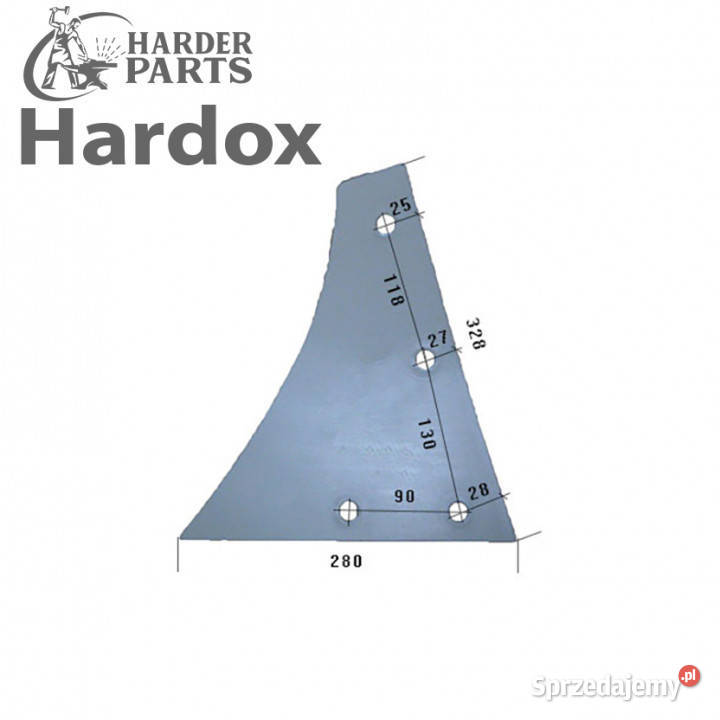 Pierś HARDOX 619173/L części do pługa KUHN