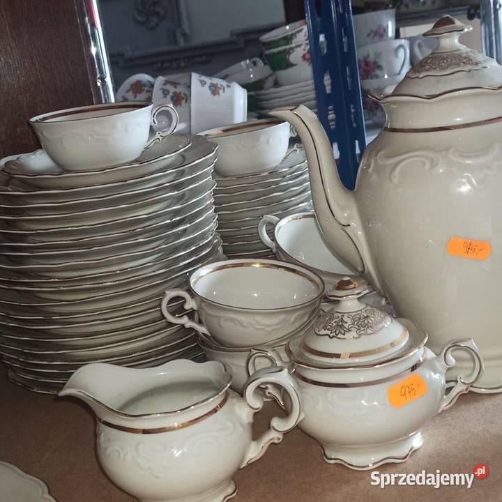 Filizanka z talerzykiem Schumann Germany Ecru pomorskie