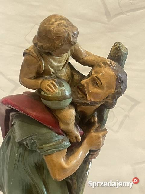 Kamienna Figurka Św Krzysztofa z Dzieciątkiem sprzedam