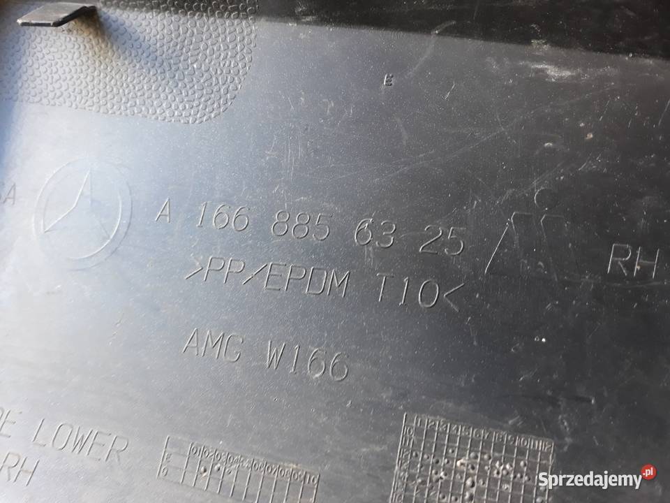 MERCEDES ML W166 AMG LISTWA PRAWA ZDERZAKA TYŁ osobowe wielkopolskie Międzychód