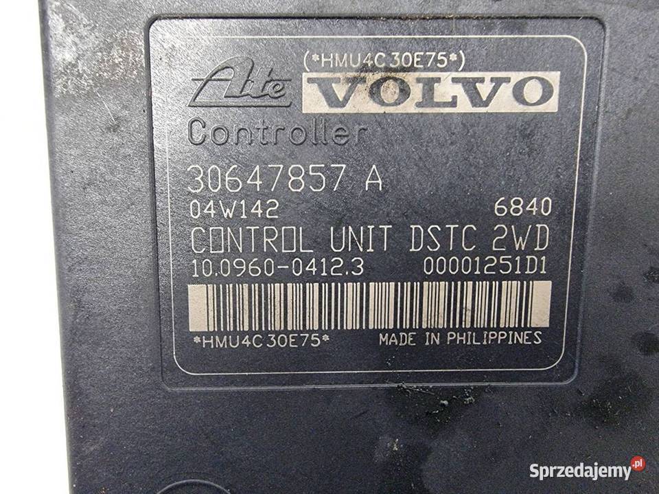 POMPA ABS HAMULCOWA VOLVO S40 30647857A osobowe Pozostałe Lipno
