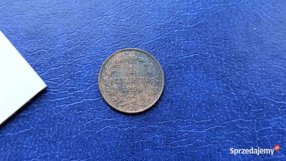 Stare monety 1 centesimi 1899 Włochy Lesko