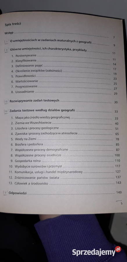 Geografia egzaminy Podręcznik matura Antykwariat mazowieckie Warszawa