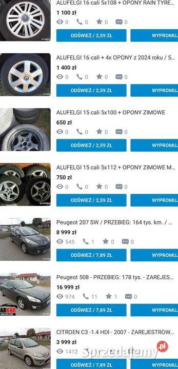 ALUFELGI 5X98 OPONY ZIMOWE z 2018 roku ALFA FIAT wielkopolskie Wągrowiec
