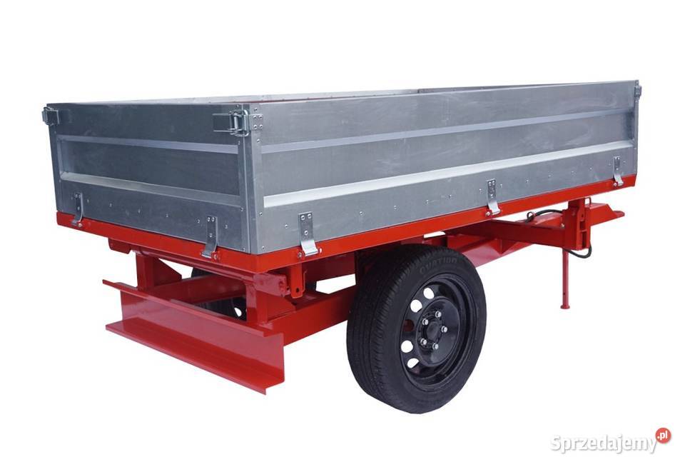 Przyczepa rolnicza jednoosiowa z kiprem Geograss Tajęcina