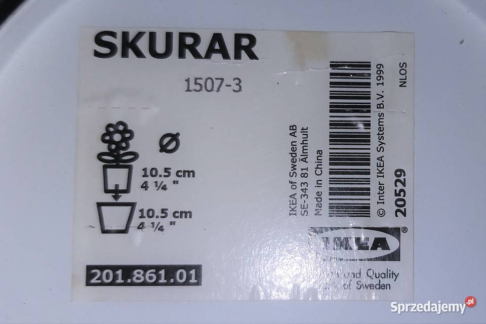 Białe osłonki na doniczki Skurar Ikea sprzedam