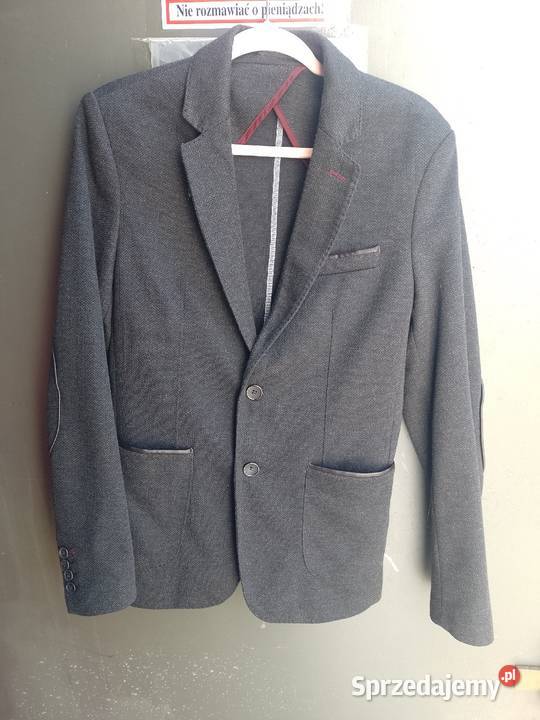 48M ZARA Marynarka biznesowa z Madrytu szary/srebrny Kraków