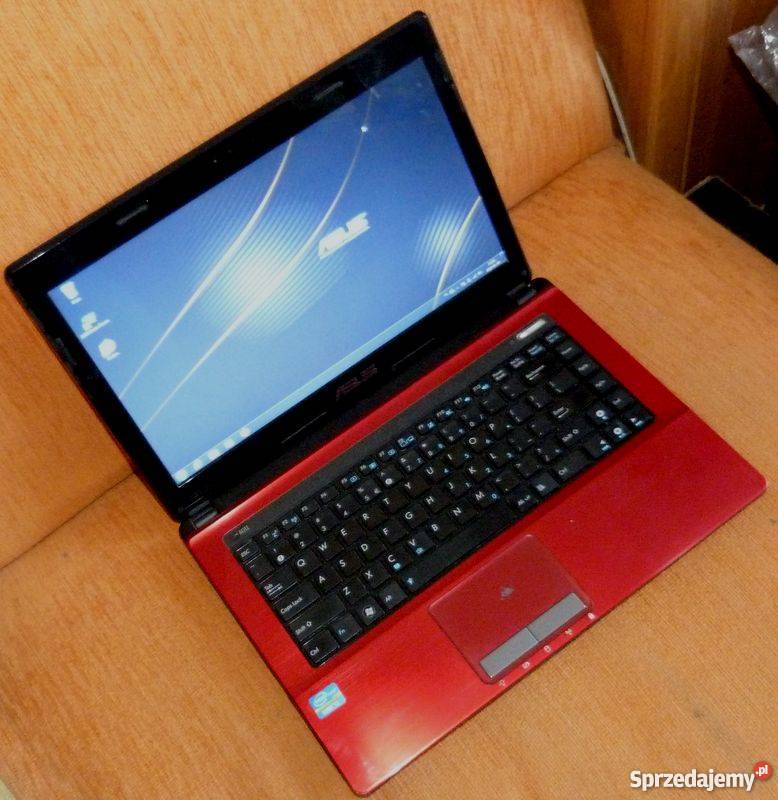Ładny czerwony laptop Asus K43E i3 Elbląg