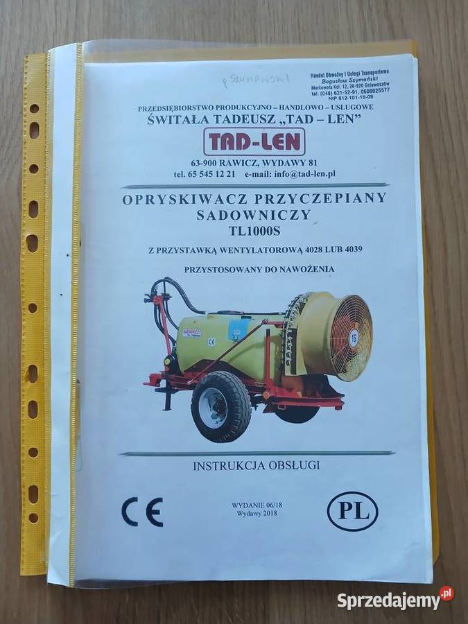 Opryskiwacz Sadowniczy Sleza Pilmet Sandomierz