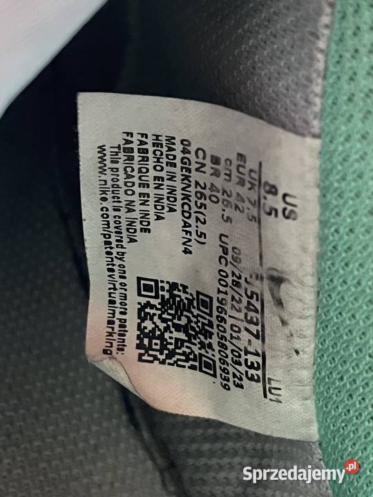 Buty Nike rozmiar 42 Choszczno