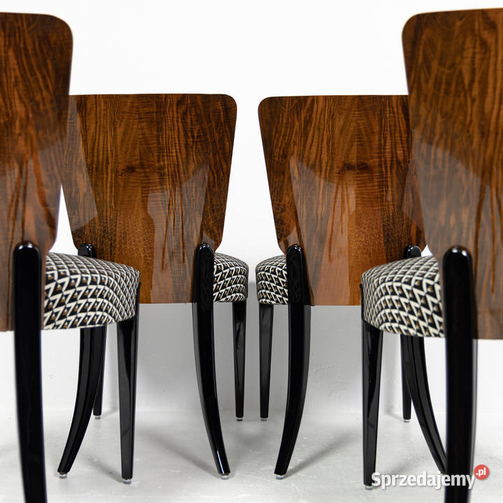 Komplet krzesła art deco modernizm H214 J Łowęcin