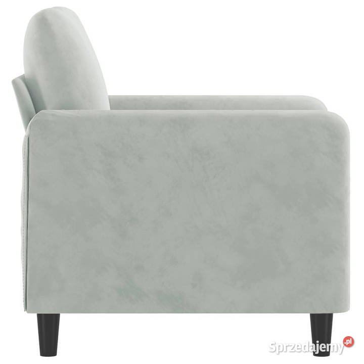 Fotel jasnoszary 60 obity aksamitem WM359422 Meble mazowieckie Warszawa sprzedam