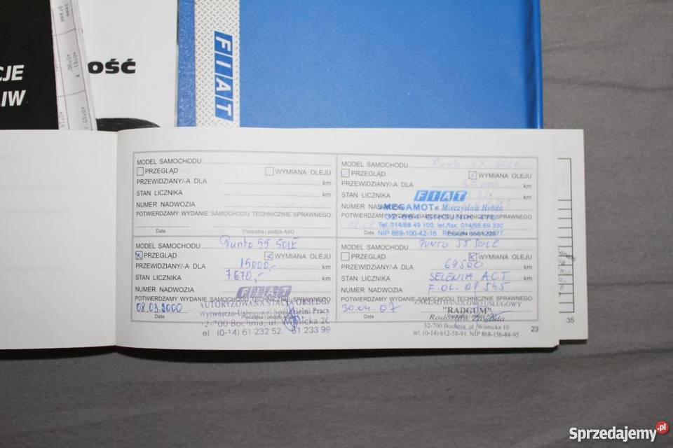 Punto 55 SOLE 5 DKATAL oryginalny przebieg 103 Brzesko