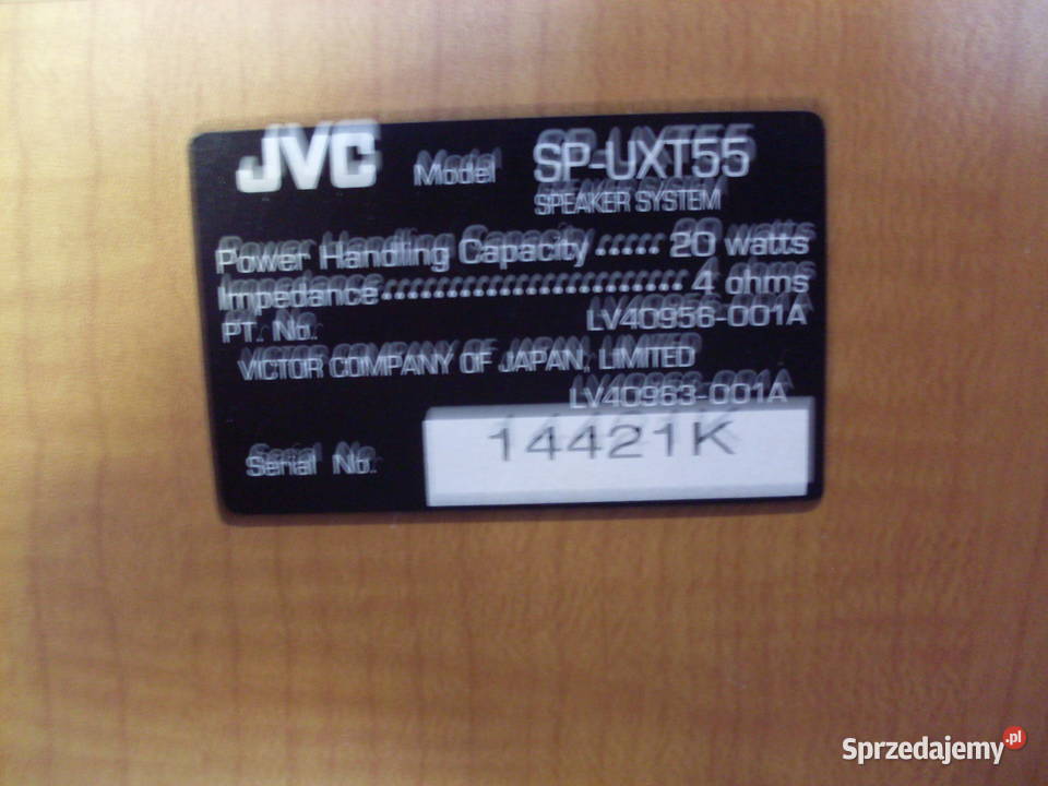 Wieża JVC UXT55 kolumny pilot instrukcja polska