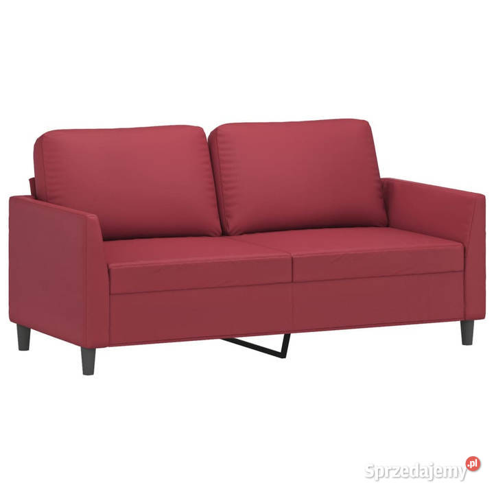 2osobowa sofa winna czerwień 140 sztuczna skóra mazowieckie Warszawa