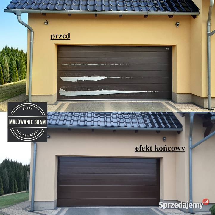 Malowanie BRAMA garażowa RENOWACJA serwis Wrocław