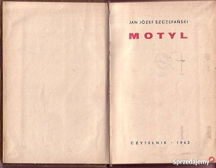 9402 MOTYL JAN JÓZEF SZCZEPAŃSKI literatura piękna - proza polska małopolskie Czyrna