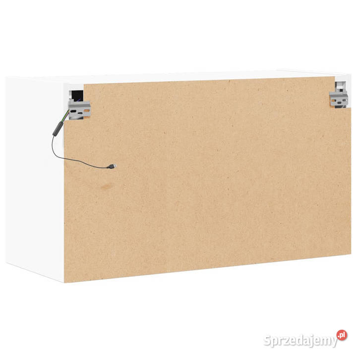 Ścienna szafka TV z LED biała 80x31x45 WM852285 Warszawa