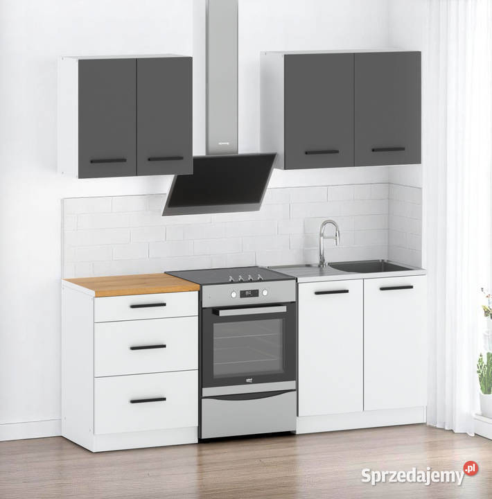 Meble Kuchenne Biało Szare Mat Nowoczesne 20m Meble Elbląg sprzedam