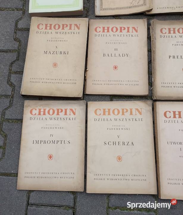 Chopin nuty na fortepian zestaw starych zeszytów Tczew sprzedam