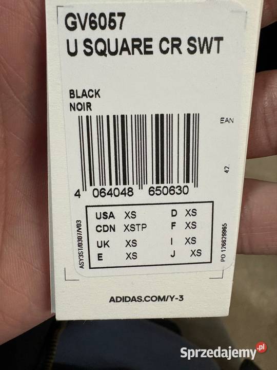Y3 U SQUARE CR SWT Warszawa sprzedam