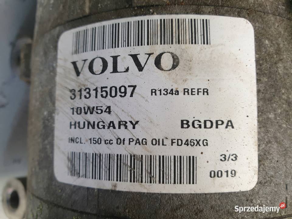 Volvo V70 III 20 16V SPRĘŻARKA KLIMATYZACJI Kompresory klimatyzacji Janów