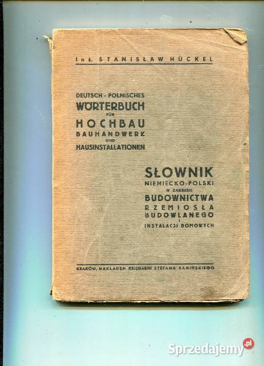 Słownik niemiecko polski w zakresie budownictwa zachodniopomorskie Szczecin