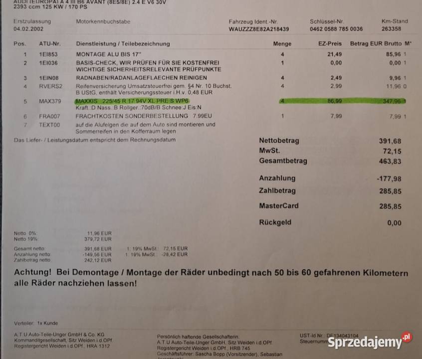 Opony zimowe Maxxis Premitra snow wp6 xl mfs 94V Rzeszów sprzedam