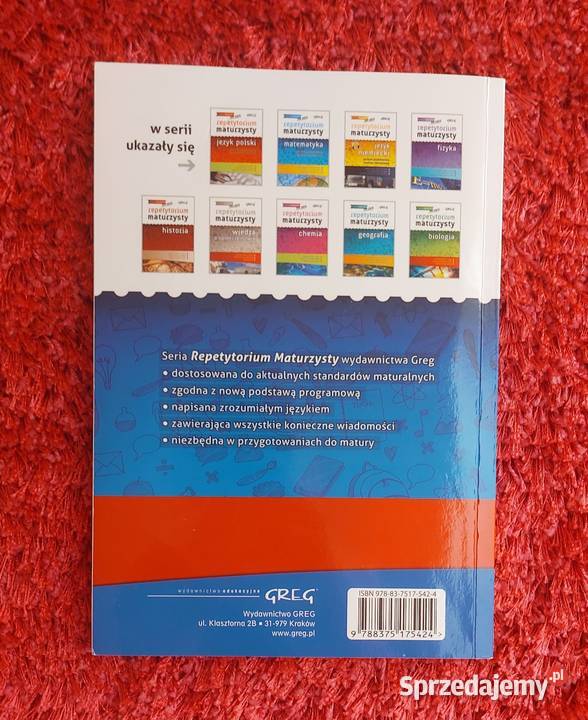 Repetytorium maturzysty język angielski Greg Książki do nauki języka obcego Częstochowa