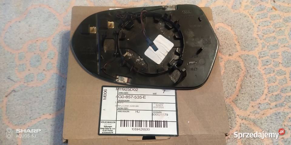 Audi A6 C7 wkład lusterka Fotochrom lewe Łódź