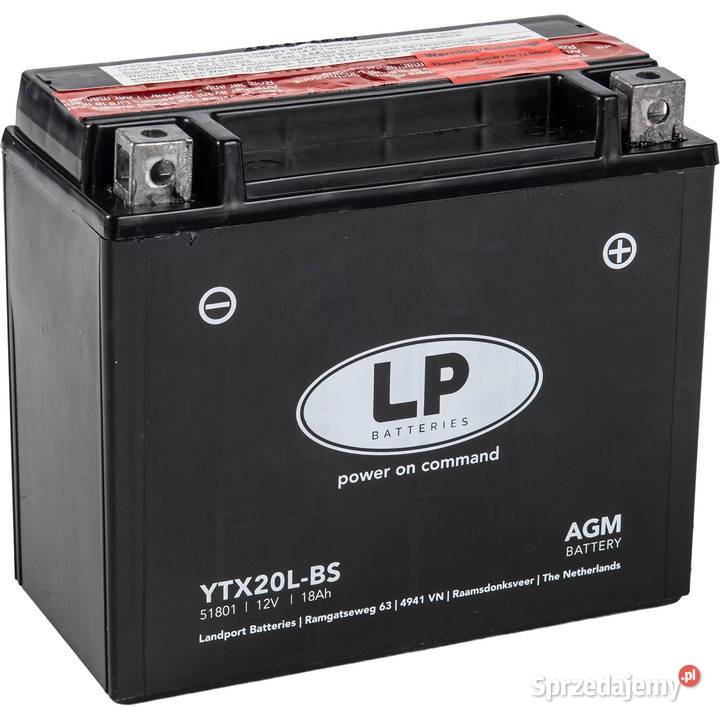 Akumulator motocyklowy Landport YTX20LBS 12V Ruda Śląska sprzedam