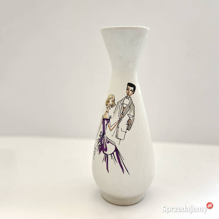 Ciekawy wazon ceramiczny Bay Keramik Niemcy lata wielokolorowy Warszawa