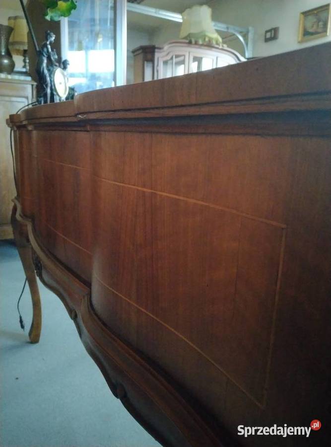 Włoskie stylowe biurko z intarsjami