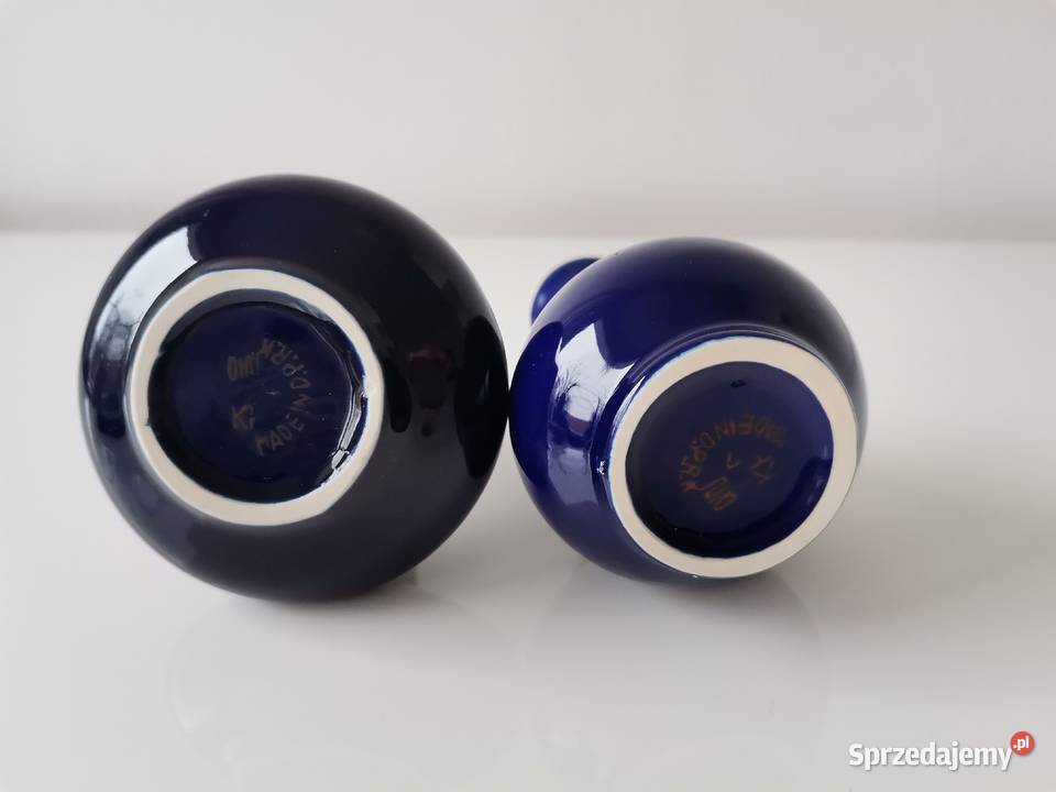 Stary niebieski kobaltowy wazon 2 sztuki sprzedam